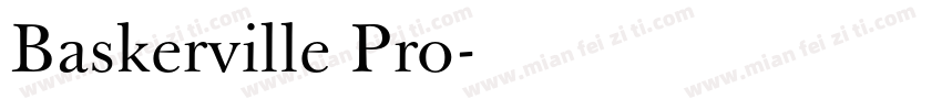 Baskerville Pro字体转换